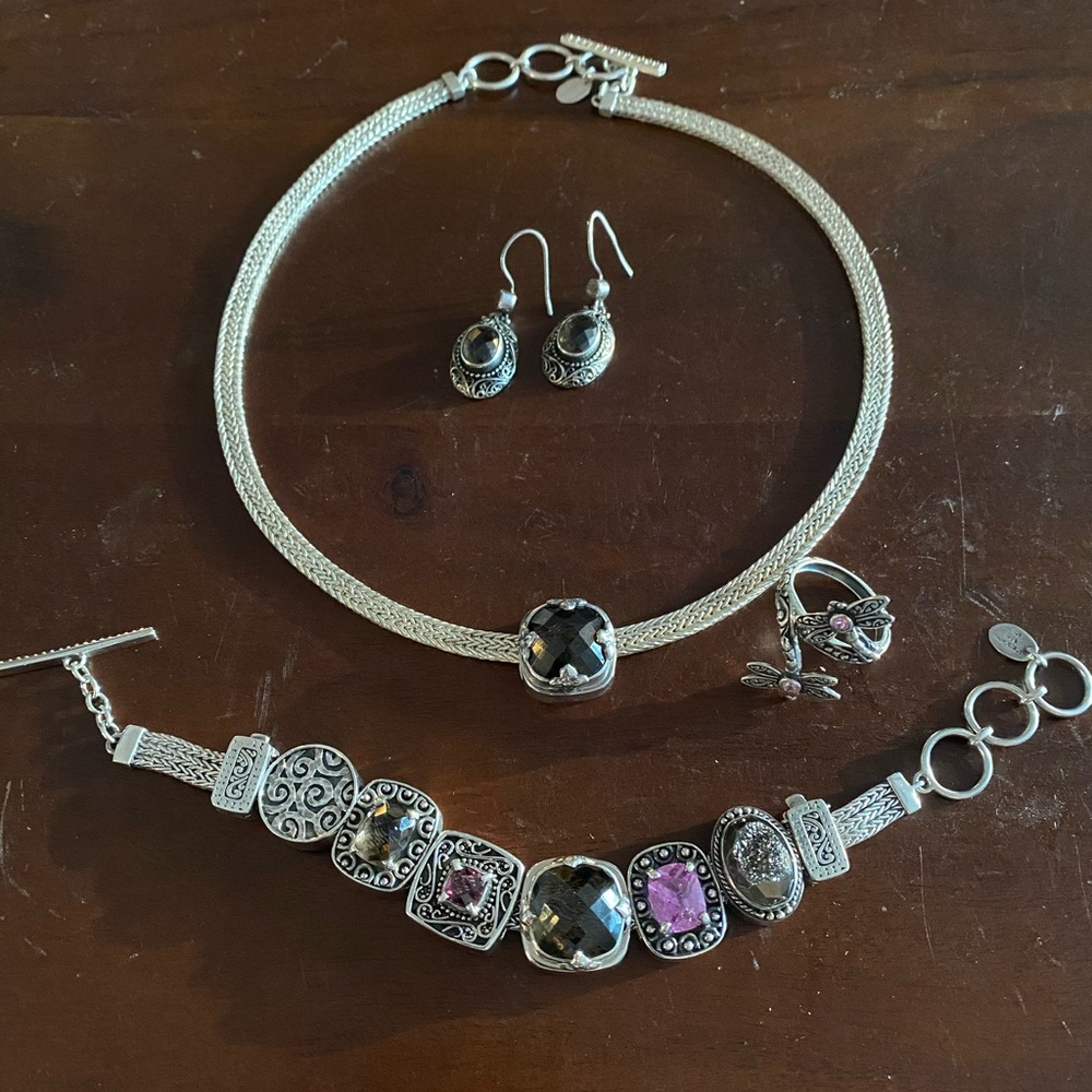 Lori Bonn Center of Attention Sterling Charm Bracelet 7 to 8 inches - Picture 5 of 7